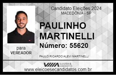 Candidato PAULINHO MARTINELLI 2024 - MACEDÔNIA - Eleições