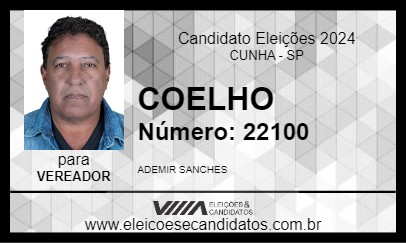 Candidato COELHO 2024 - CUNHA - Eleições