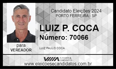 Candidato LUIZ P. COCA 2024 - PORTO FERREIRA - Eleições