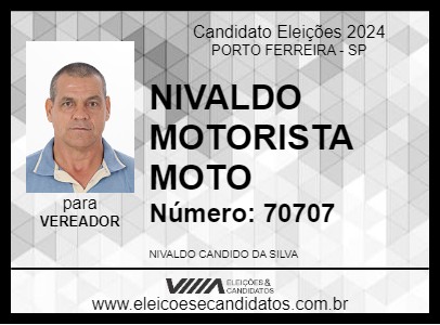 Candidato NIVALDO MOTORISTA MOTO 2024 - PORTO FERREIRA - Eleições