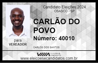 Candidato CARLÃO DO POVO 2024 - OSASCO - Eleições