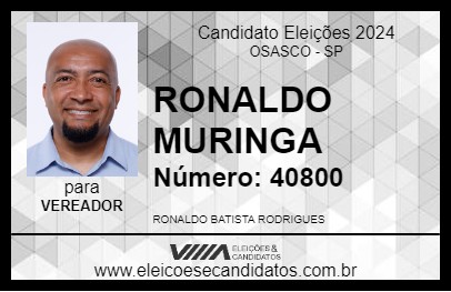 Candidato RONALDO MURINGA 2024 - OSASCO - Eleições