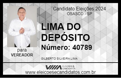 Candidato LIMA DO DEPÓSITO 2024 - OSASCO - Eleições