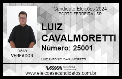 Candidato LUIZ CAVALMORETTI 2024 - PORTO FERREIRA - Eleições