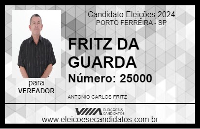 Candidato FRITZ 2024 - PORTO FERREIRA - Eleições