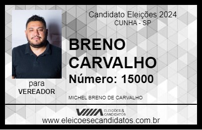 Candidato BRENO CARVALHO 2024 - CUNHA - Eleições