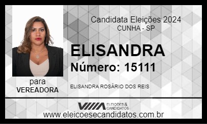 Candidato ELISANDRA 2024 - CUNHA - Eleições