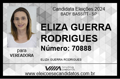 Candidato ELIZA GUERRA RODRIGUES 2024 - BADY BASSITT - Eleições