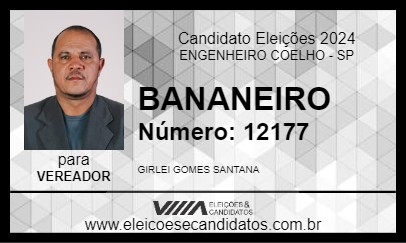 Candidato BANANEIRO 2024 - ENGENHEIRO COELHO - Eleições