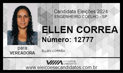 Candidato ELLEN CORREA 2024 - ENGENHEIRO COELHO - Eleições