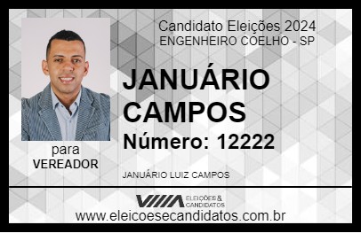 Candidato JANUÁRIO CAMPOS 2024 - ENGENHEIRO COELHO - Eleições