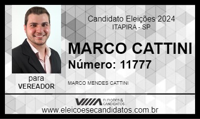 Candidato MARCO CATTINI 2024 - ITAPIRA - Eleições