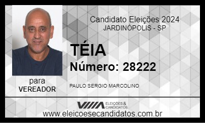 Candidato TÉIA 2024 - JARDINÓPOLIS - Eleições