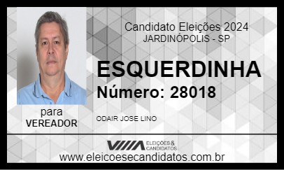 Candidato ESQUERDINHA 2024 - JARDINÓPOLIS - Eleições