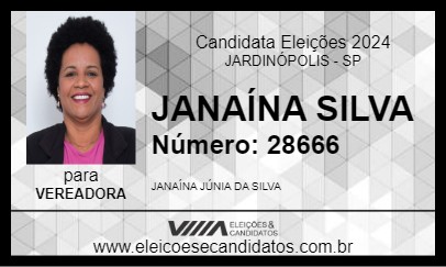 Candidato JANAÍNA SILVA 2024 - JARDINÓPOLIS - Eleições