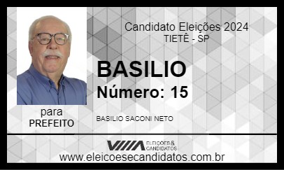 Candidato BASILIO 2024 - TIETÊ - Eleições