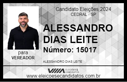 Candidato ALESSANDRO DIAS LEITE 2024 - CEDRAL - Eleições