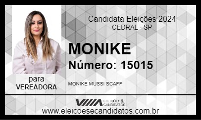 Candidato MONIKE 2024 - CEDRAL - Eleições