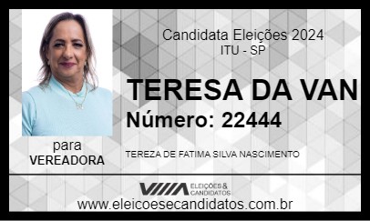 Candidato TERESA DA VAN 2024 - ITU - Eleições