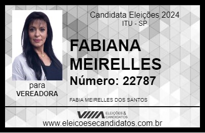 Candidato FABIA MEIRELLES 2024 - ITU - Eleições