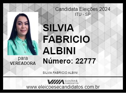 Candidato SILVIA FABRICIO ALBINI 2024 - ITU - Eleições