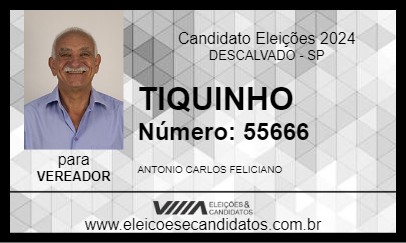 Candidato TIQUINHO 2024 - DESCALVADO - Eleições