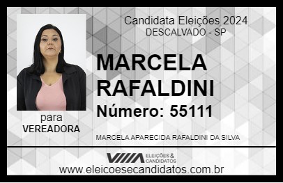 Candidato MARCELA RAFALDINI 2024 - DESCALVADO - Eleições