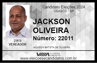 Candidato JACKSON OLIVEIRA 2024 - OSASCO - Eleições