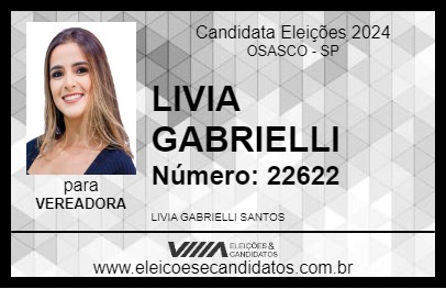 Candidato LIVIA GABRIELLI 2024 - OSASCO - Eleições