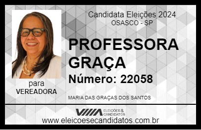 Candidato PROFESSORA GRAÇA 2024 - OSASCO - Eleições