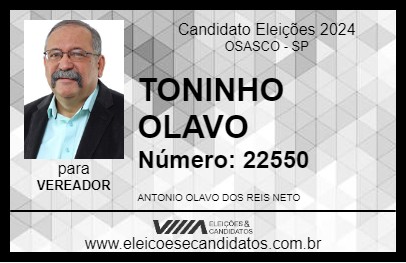 Candidato TONINHO OLAVO 2024 - OSASCO - Eleições