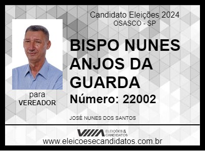 Candidato BISPO NUNES 2024 - OSASCO - Eleições