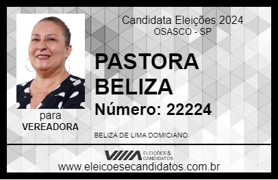 Candidato PASTORA BELIZA 2024 - OSASCO - Eleições