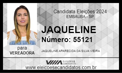 Candidato JAQUELINE 2024 - EMBAÚBA - Eleições