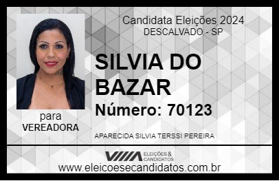 Candidato SILVIA DO BAZAR 2024 - DESCALVADO - Eleições