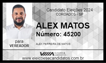 Candidato ALEX MATOS 2024 - COROADOS - Eleições