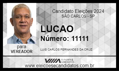 Candidato LUCAO 2024 - SÃO CARLOS - Eleições