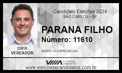 Candidato PARANA FILHO 2024 - SÃO CARLOS - Eleições