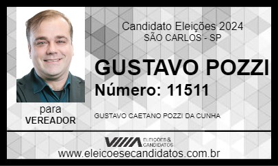 Candidato GUSTAVO POZZI 2024 - SÃO CARLOS - Eleições