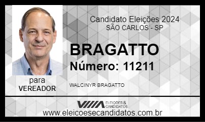 Candidato BRAGATTO 2024 - SÃO CARLOS - Eleições