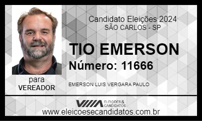 Candidato TIO EMERSON 2024 - SÃO CARLOS - Eleições