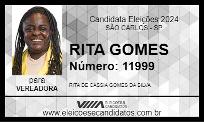 Candidato RITA GOMES 2024 - SÃO CARLOS - Eleições