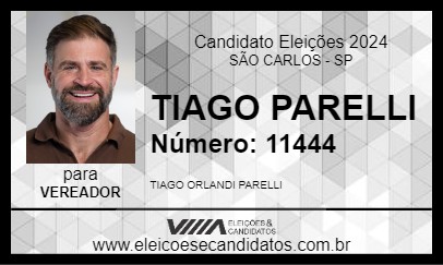 Candidato TIAGO PARELLI 2024 - SÃO CARLOS - Eleições