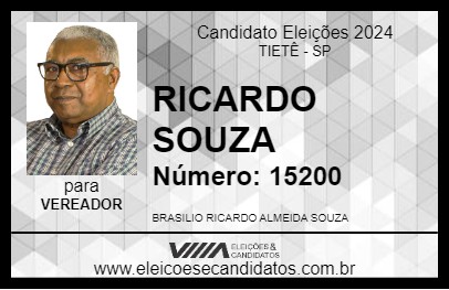 Candidato RICARDO SOUZA 2024 - TIETÊ - Eleições