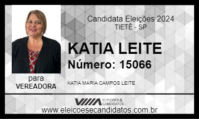 Candidato KATIA LEITE 2024 - TIETÊ - Eleições