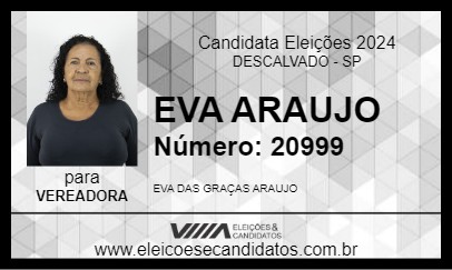 Candidato EVA ARAUJO 2024 - DESCALVADO - Eleições