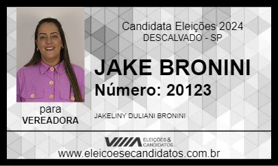 Candidato JAKE BRONINI 2024 - DESCALVADO - Eleições