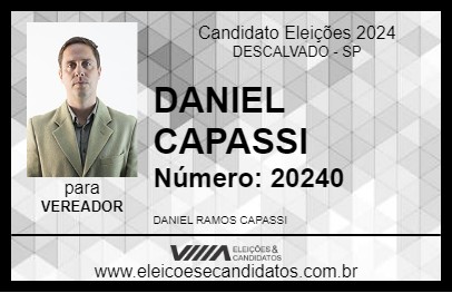 Candidato DANIEL CAPASSI 2024 - DESCALVADO - Eleições