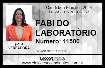 Candidato FABI DO LABORATÓRIO 2024 - FRANCO DA ROCHA - Eleições