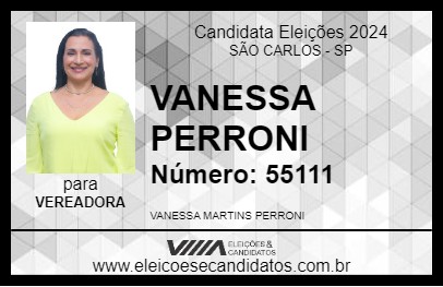 Candidato VANESSA PERRONI 2024 - SÃO CARLOS - Eleições